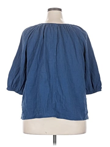 Caslon 3/4 Sleeve Blouse (view 2)