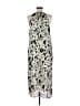 Zara 100% Polyester Animal Print Ivory Black Casual Dress Size M - photo 2