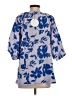 Umgee Blue 3/4 Sleeve Blouse Size S - photo 2