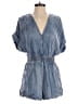 Mustard Seed Chevron-herringbone Blue Romper Size S - photo 1
