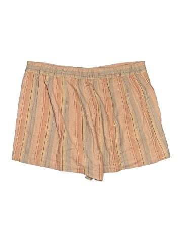 Madewell Plus Clean Pull-On Shorts in Herringbone Stripe (view 2)