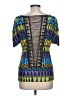 rue21 Purple Short Sleeve Blouse Size L - photo 2