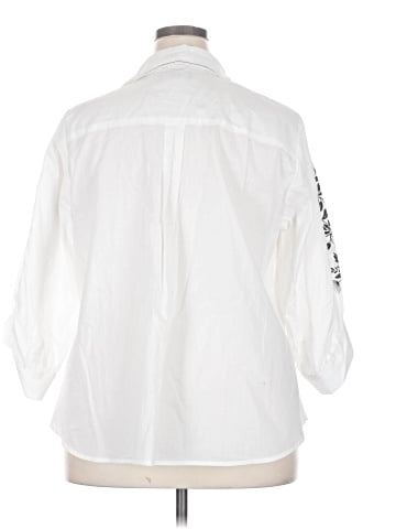 Karen Kane 3/4 Sleeve Button-Down Shirt (view 2)