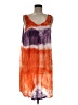 Classic Elements 100% Rayon Tie-dye Orange Casual Dress One size - photo 1