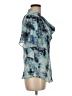 Carlisle 100% Silk Tie-dye Teal Short Sleeve Silk Top Size 6 - photo 4