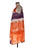 Classic Elements 100% Rayon Tie-dye Orange Casual Dress One size - photo 5