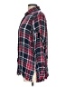 Mud Pie 100% Rayon Plaid Burgundy Long Sleeve Blouse Size L - photo 5