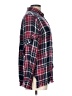 Mud Pie 100% Rayon Plaid Burgundy Long Sleeve Blouse Size L - photo 4