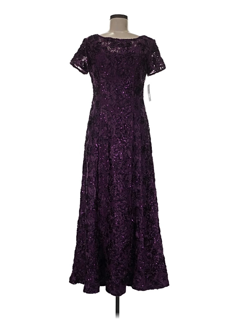 Pre-owned Alex Evenings Cocktail Dress In Purple