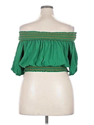 Buxom Curvy Short Sleeve Blouse (view 2)