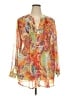 Soft Surroundings 100% Polyester Paisley Orange Long Sleeve Blouse Size 2X - photo 1