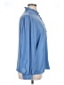 Banana Republic 100% Polyester Blue Long Sleeve Blouse Size XL - photo 4