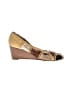 Naughty Monkey Animal Print Gold Wedges Size 9 - photo 1