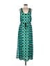 MICHAEL Michael Kors 100% Polyester Print Teal Casual Dress Size M - photo 1