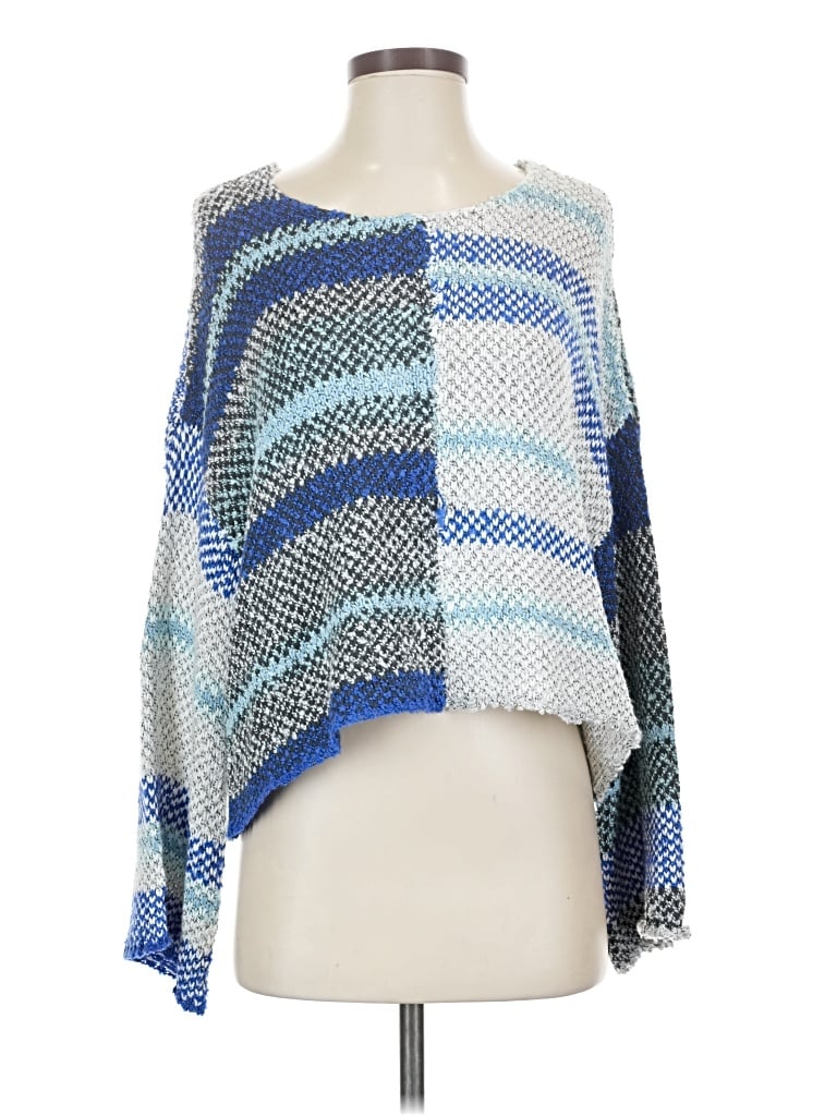 Pre-owned Sincerely Jules Poncho In Blue
