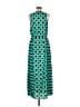 MICHAEL Michael Kors 100% Polyester Print Teal Casual Dress Size M - photo 2
