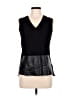 Vince. 100% Leather Black Sleeveless Blouse Size 6 - photo 1