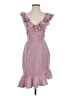 WAYF Checkered-gingham Pink Cocktail Dress Size S - photo 1