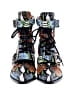 Chloé 100% Leather Print Blue Ankle Boots Size EU 37 1/2 - photo 2