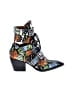Chloé 100% Leather Print Blue Ankle Boots Size EU 37 1/2 - photo 1