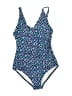 Speedo Tweed Blue One Piece Swimsuit Size 8 - photo 1