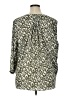 Jachs Girlfriend 100% Polyester Animal Print Green 3/4 Sleeve Blouse Size XL - photo 2