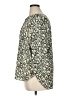 Jachs Girlfriend 100% Polyester Animal Print Green 3/4 Sleeve Blouse Size XL - photo 5