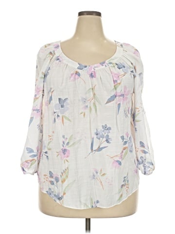 LC Lauren Conrad 3/4 Sleeve Blouse (view 1)