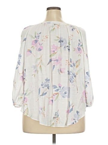 LC Lauren Conrad 3/4 Sleeve Blouse (view 2)