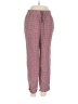 J.Crew 100% Polyester Print Burgundy Casual Pants Size 6 - photo 1