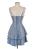 B. Darlin 100% Polyester Metallic Blue Cocktail Dress Size 1 - 2 - photo 2
