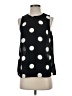 Who What Wear 100% Polyester Polka Dots Black Sleeveless Blouse Size XS - photo 1