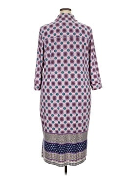 chicos purple dress Chicos Womens High Sea Swirl Shift Dress Size 0 Keyhole Purple Blue