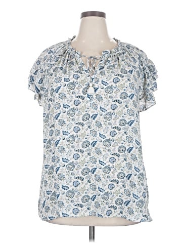 Rose + Olive Short Sleeve Blouse (view 1)