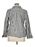 Talbots Checkered-gingham Gray 3/4 Sleeve Button-Down Shirt Size 16 - photo 2
