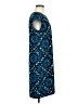Merona 100% Polyester Print Blue Casual Dress Size M - photo 4