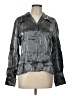 Jessica Metallic Gray Long Sleeve Blouse Size L - photo 1