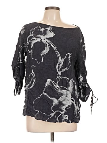 Lafayette 148 New York 3/4 Sleeve Silk Top (view 1)