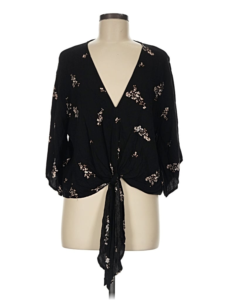 Pre-owned William B 3/4 Sleeve Blouse In Black