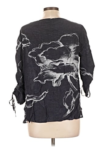 Lafayette 148 New York 3/4 Sleeve Silk Top (view 2)