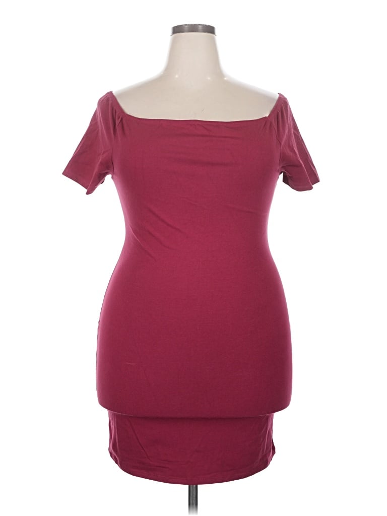 Pre-owned New Look Cocktail Dress In Burgundy
