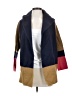 Field Flower 100% Wool Color Block Blue Wool Coat Size S - photo 1