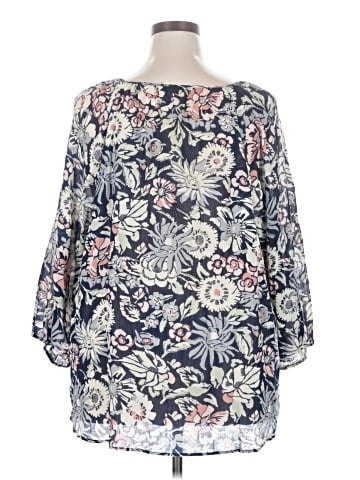 Chaps 3/4 Sleeve Blouse (view 2)