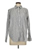 Old Navy Stripes Silver Long Sleeve Button-Down Shirt Size L - photo 1