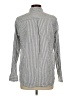 Old Navy Stripes Silver Long Sleeve Button-Down Shirt Size L - photo 2