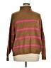 Cato Stripes Brown Turtleneck Sweater Size XL - photo 1