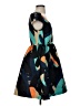 Moulinette Soeurs 100% Polyester Print Multi Color Teal Casual Dress Size 4 - photo 4