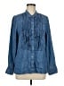 Chico's 100% Lyocell Blue Long Sleeve Blouse Size Med (1) - photo 1