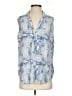 Equipment 100% Silk Blue Sleeveless Silk Top Size S - photo 1