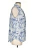 Equipment 100% Silk Blue Sleeveless Silk Top Size S - photo 4